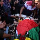 تشييع جثمان الشهيد لافي عوض في قرية بدرس