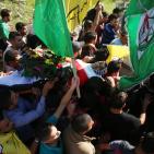 تشييع جثمان الشهيد لافي عوض في قرية بدرس