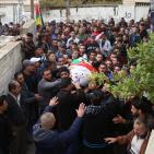 تشييع جثماني الشهيدين ليث اشرف مناصرة  وأحمد أبو العيش (28) ع في مخيم قلنديا