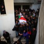 تشييع جثماني الشهيدين ليث اشرف مناصرة  وأحمد أبو العيش (28) ع في مخيم قلنديا