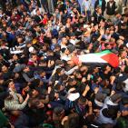 تشييع جثماني الشهيدين ليث اشرف مناصرة  وأحمد أبو العيش (28) ع في مخيم قلنديا