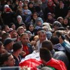 تشييع جثمان الشهيد إبراهيم داوود في بلدة دير غسانة قرب رام الله