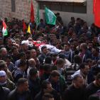 تشييع جثمان الشهيد إبراهيم داوود في بلدة دير غسانة قرب رام الله