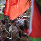 تشييع جثمان الشهيد إبراهيم داوود في بلدة دير غسانة قرب رام الله