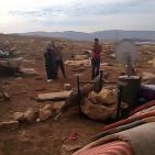 في موقع الحديدية في الاغوار الشمالية قوات الاحتلال  تستهدف مضارب ابو صقر واولاده