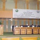 المطران عطا الله حنا خلال زيارته مؤتمر عن القدس في مدينة القاهرة