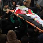 تشييع جثمان الشهيد عز الدين رداد في قرية صيدا بمدينة طولكرم