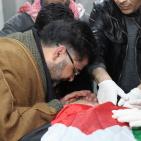 لحظة وصول جثمان الشهيدة أشرقت قطناني إلى مستشفى رفيديا الحكومي بنابلس