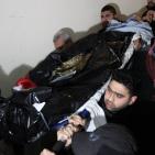 لحظة وصول جثمان الشهيدة أشرقت قطناني إلى مستشفى رفيديا الحكومي بنابلس