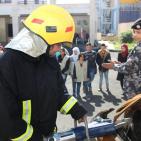 نادي جبل النار يزور مركز الدفاع المدني في مخيم بلاطة شرقي نابلس