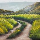 الفنان  محمد الشريف  يجهز لمعرض رسوماته  التشكيليه