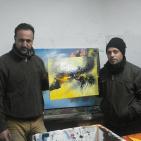 الفنان  محمد الشريف  يجهز لمعرض رسوماته  التشكيليه