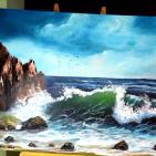 الفنان  محمد الشريف  يجهز لمعرض رسوماته  التشكيليه