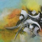 الفنان  محمد الشريف  يجهز لمعرض رسوماته  التشكيليه