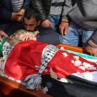 تشييع جثمان الشهيد إبراهيم علان في قرية بيت عور التحتا