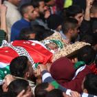 تشييع جثمان الشهيد إبراهيم علان في قرية بيت عور التحتا