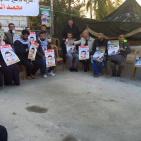 وقفه تضامنيه امام الصليب الاحمر في البيرة مع الأسير المضرب القيق