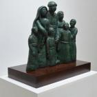 تمثال مصغر للفنانين عناني ومنصور حول تاريخ رام الله في غاليري زاوية