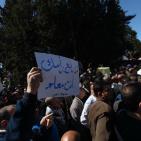 آلاف المعلمين يتعصمون أمام مقر مجلس الوزراء برام الله