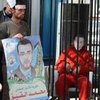 وقفة تضامنية بغزة مع الاسير الصحفي محمد القيق