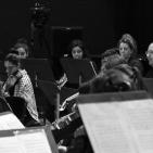 عرض الأوركسترا الوطنية الفلسطينية وأوركسترا المعهد الوطني للموسيقى في جامعة النجاح