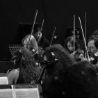 عرض الأوركسترا الوطنية الفلسطينية وأوركسترا المعهد الوطني للموسيقى في جامعة النجاح