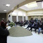 لقاء رجل الأعمال الفلسطيني منيب المصري في جامعة النجاح اليوم