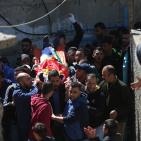 تشييع جثمان الشهيد إياد سجدية في مخيم قلنديا