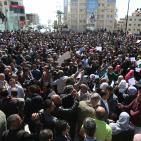 اعتصام المعلمين أمام مجلس الوزراء في رام الله