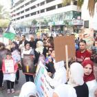 الحملة النسائية لمقاطعة المنتجات الإسرائيلية تُنظم وقفة لها في نابلس