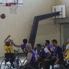 مباراة كرة السلة لذوي الاحتياجات الخاصة من الاعاقة الحركية بين فريقين من غزة والضفة في رام الله