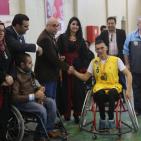 مباراة كرة السلة لذوي الاحتياجات الخاصة من الاعاقة الحركية بين فريقين من غزة والضفة في رام الله