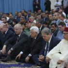 الرئيس يؤدي صلاة العيد في مقر المقاطعة في رام الله