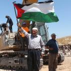 مظاهرة ضد مصادرة الاراضي في اراضي بلدة دير قديس