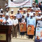 غزة: وقفات تضامنية مع الأسرى المضربين عن الطعام