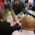 الطفل أحمد دوابشة في أول أيام الدراسة، وهو الناجي الوحيد من المحرقة التي استهدفت عائلته من قبل المستوطنين