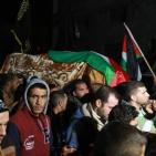 الآلاف يُشيعون جثمان الشهيدة أنصار هرشة في بلدة قفين قضاء طولكرم