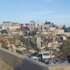 اصابات وهدم منشآت في مخيم قلنديا