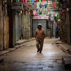 الاضراب يعم أرجاء مدينة نابلس 