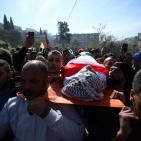 الاف يشيعون جثمان الشهيد احمد ابو عبيد في جنين