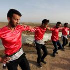 دبكة على حدود غزة 