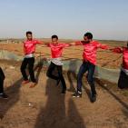 دبكة على حدود غزة 