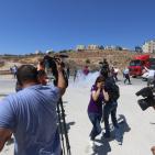 وقفة تضامنية مع الأسير الصحفي علي دار علي  أمام سجن 