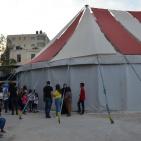 عرض في خيمة بيرزيت ضمن مهرجان سيرك فلسطين