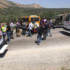 اصابات في حادث سير بين سيارة فلسطينية وأخرى للمستوطنين غرب رام الله