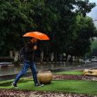 أجواء المنخفض الجوي في مدينة نابلس