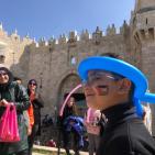 شاهد: الاحتلال يقمع المواطنين في باب العامود بالقدس 