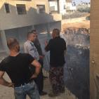 حريق في عمارة سكنية في بلدة الرام شمال القدس