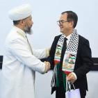 سفير دولة فلسطين وعميد السلك الدبلوماسي العربي والأجنبي يشاركون مع سفراء الدول العربية على إثر العدوان الإسرائيلي