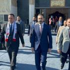 رفع العلم الفلسطيني وعزف النشيدين الفلسطيني والعراقي على ارض معرض بغداد الدولي